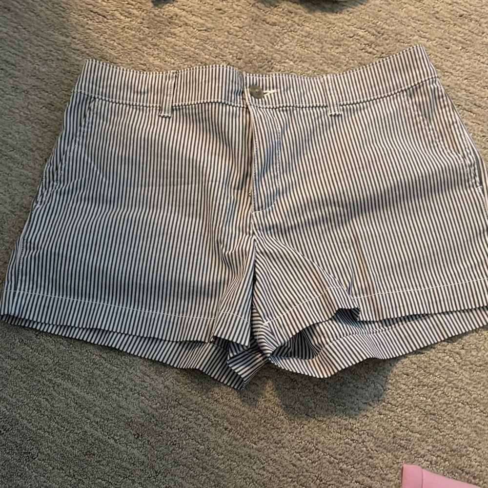 GAP Light Blue Striped Women's Shorts